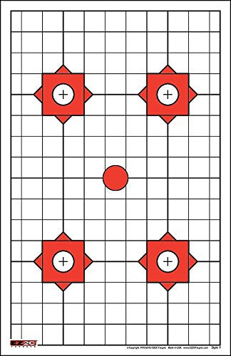 125 EZ2C Targets Tactical Favorites 5 Styles Paper Targets Bundle 11"x17" USA Made