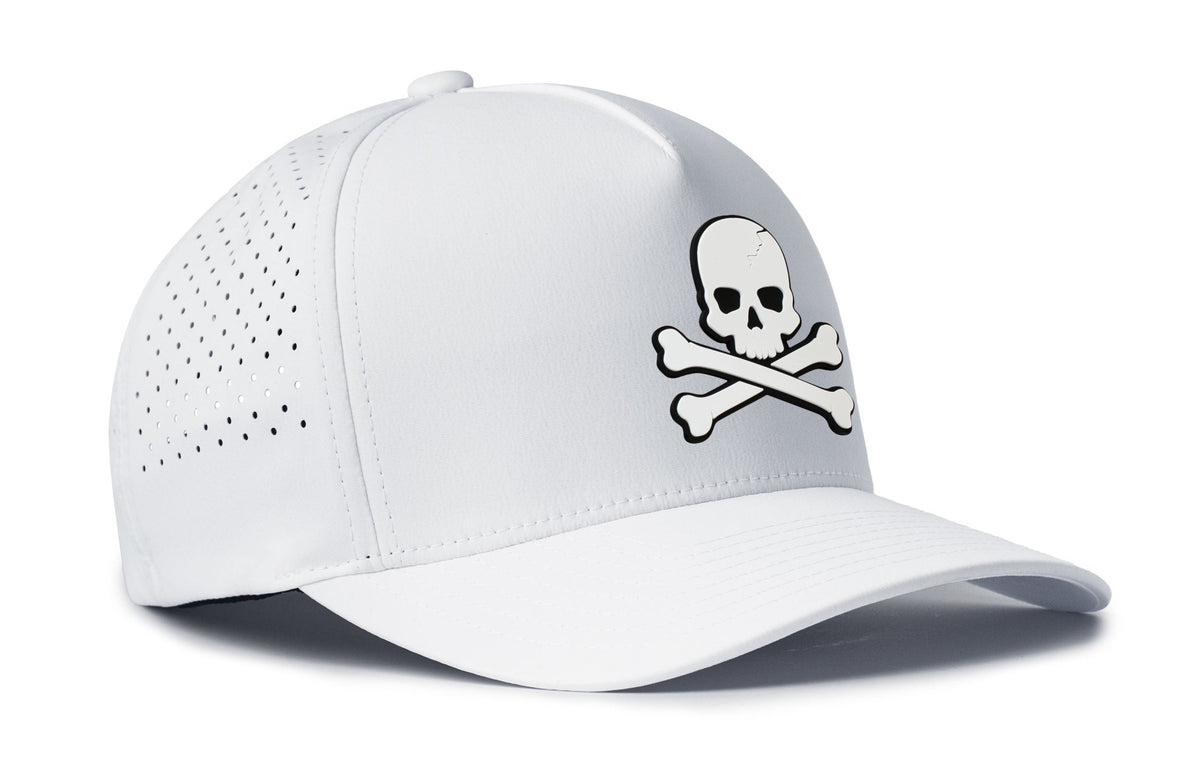 Skull and Crossbones Performance 5-Panel Hat  |  Jolly Roger Flexfit Snapback