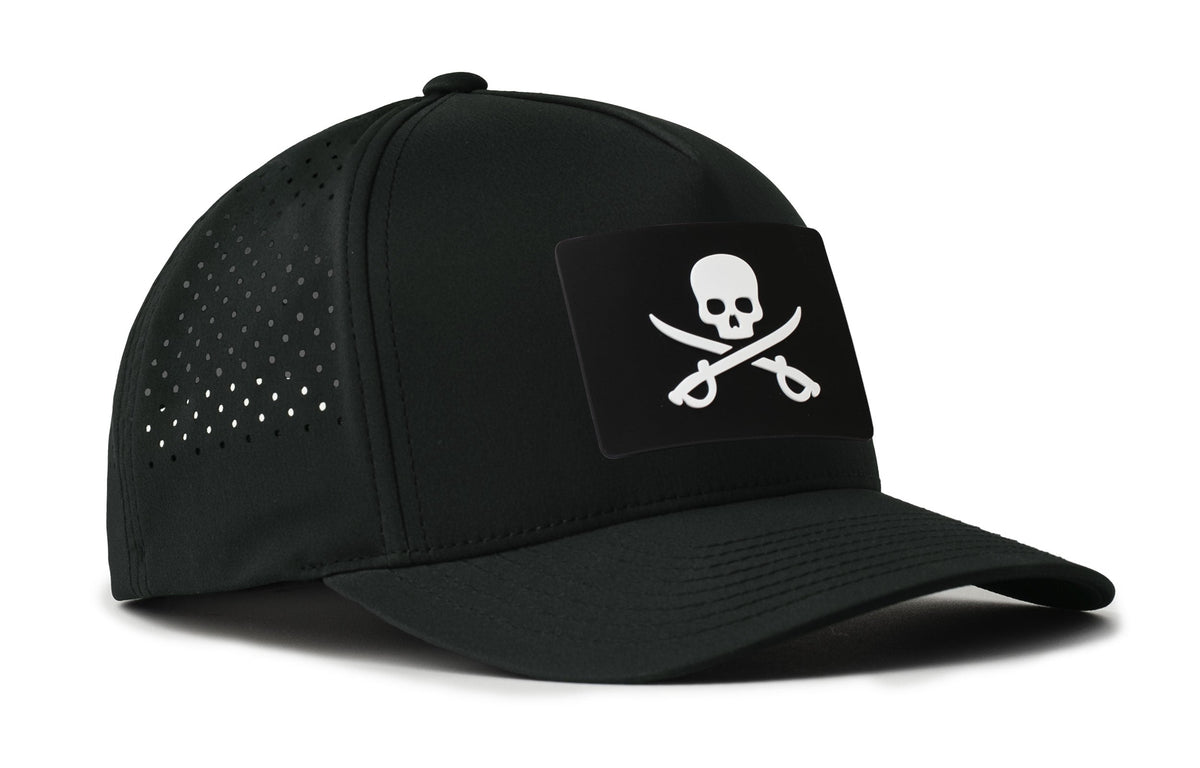 Pirate Flag Performance 5-Panel Hat  |  Jolly Roger Flexfit Snapback