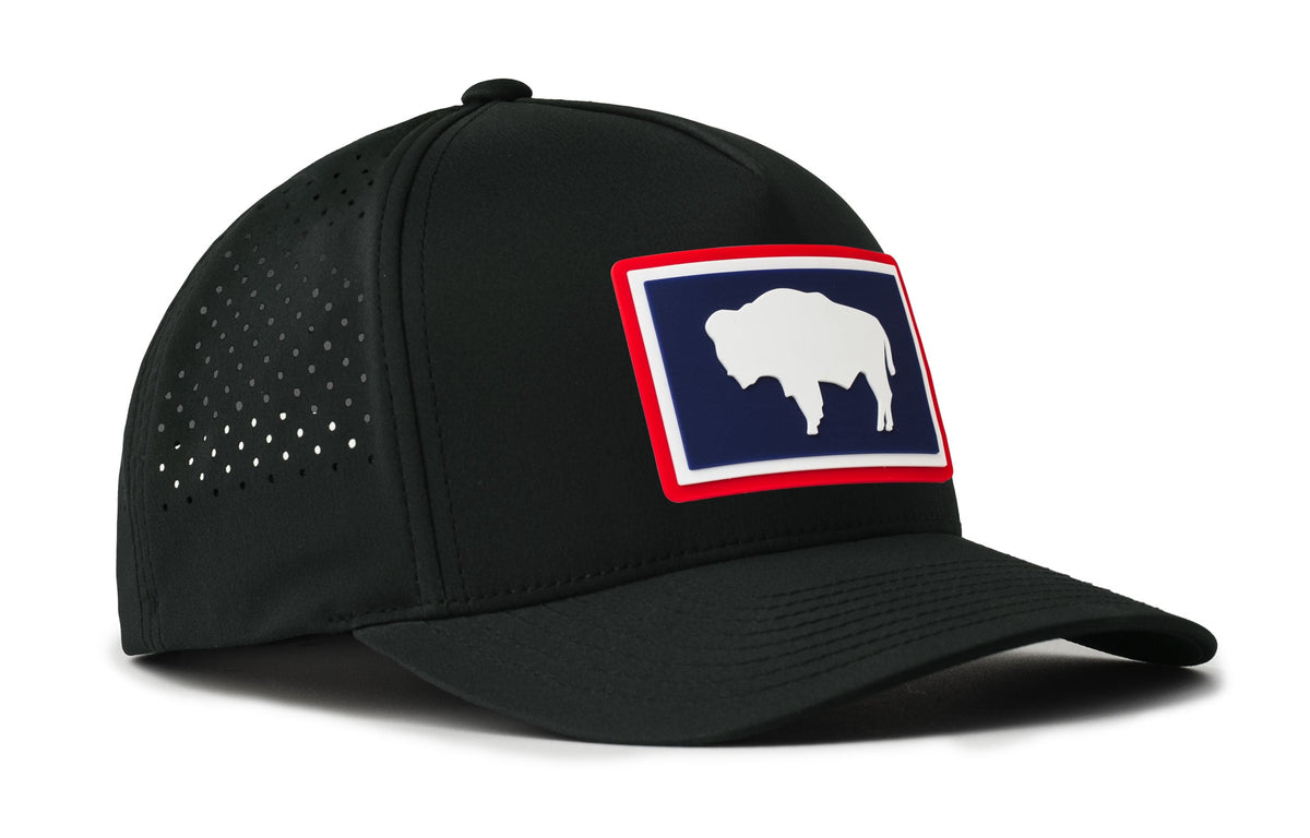 Wyoming Flag Performance 5-Panel Hat  | Buffalo WY Flexfit Snapback