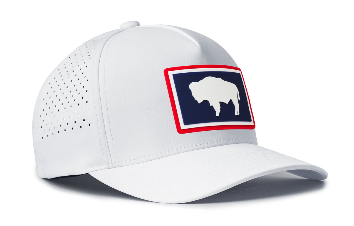 Wyoming Flag Performance 5-Panel Hat  | Buffalo WY Flexfit Snapback