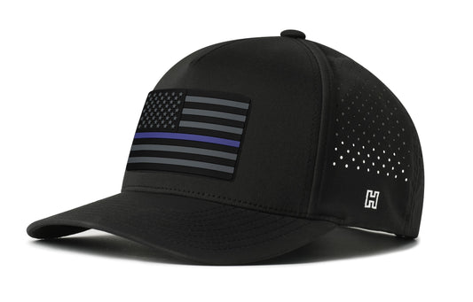 Thin Blue Line Performance 5-Panel Hat  |  Tactical Police Flexfit Snapback
