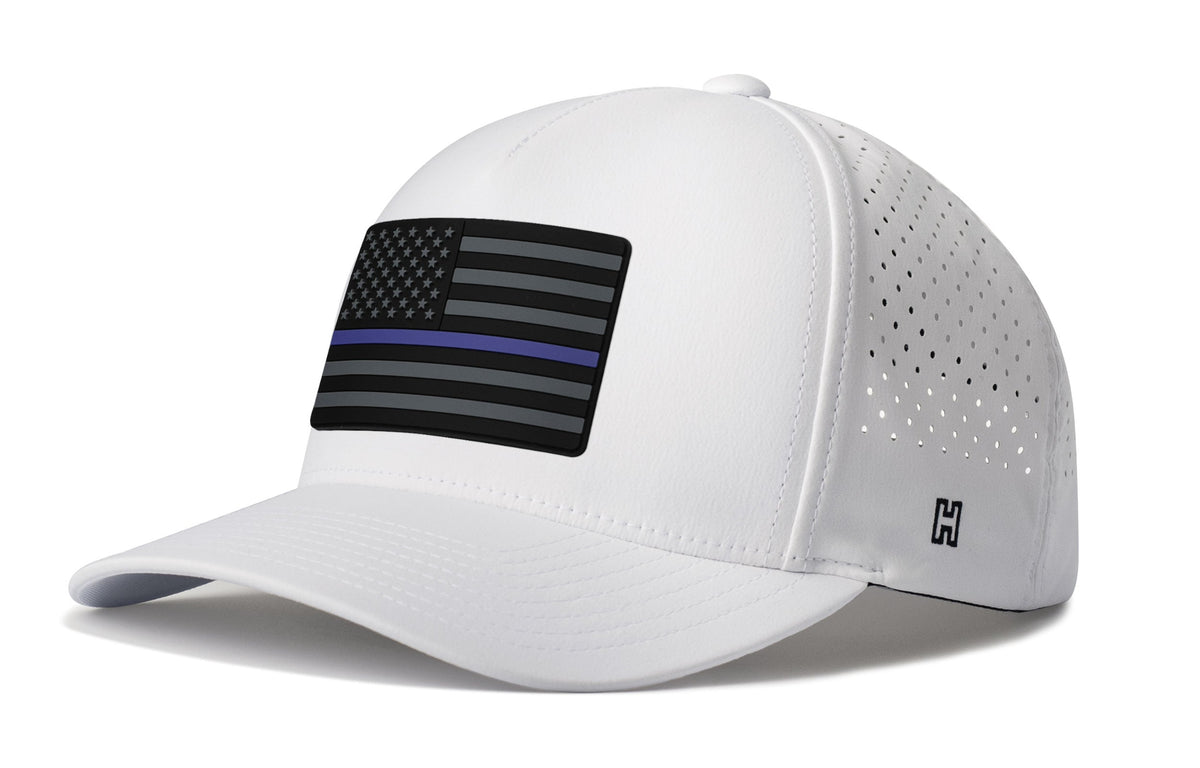 Thin Blue Line Performance 5-Panel Hat  |  Tactical Police Flexfit Snapback
