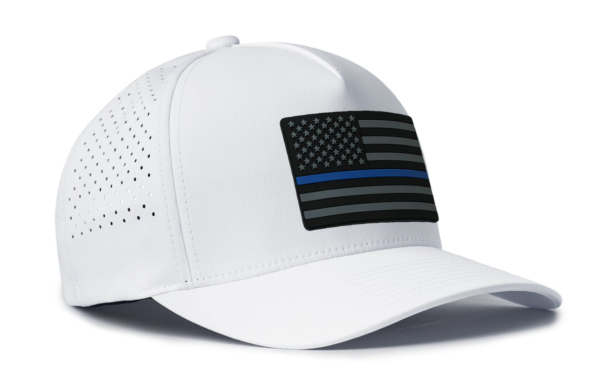 Thin Blue Line Performance 5-Panel Hat  |  Tactical Police Flexfit Snapback