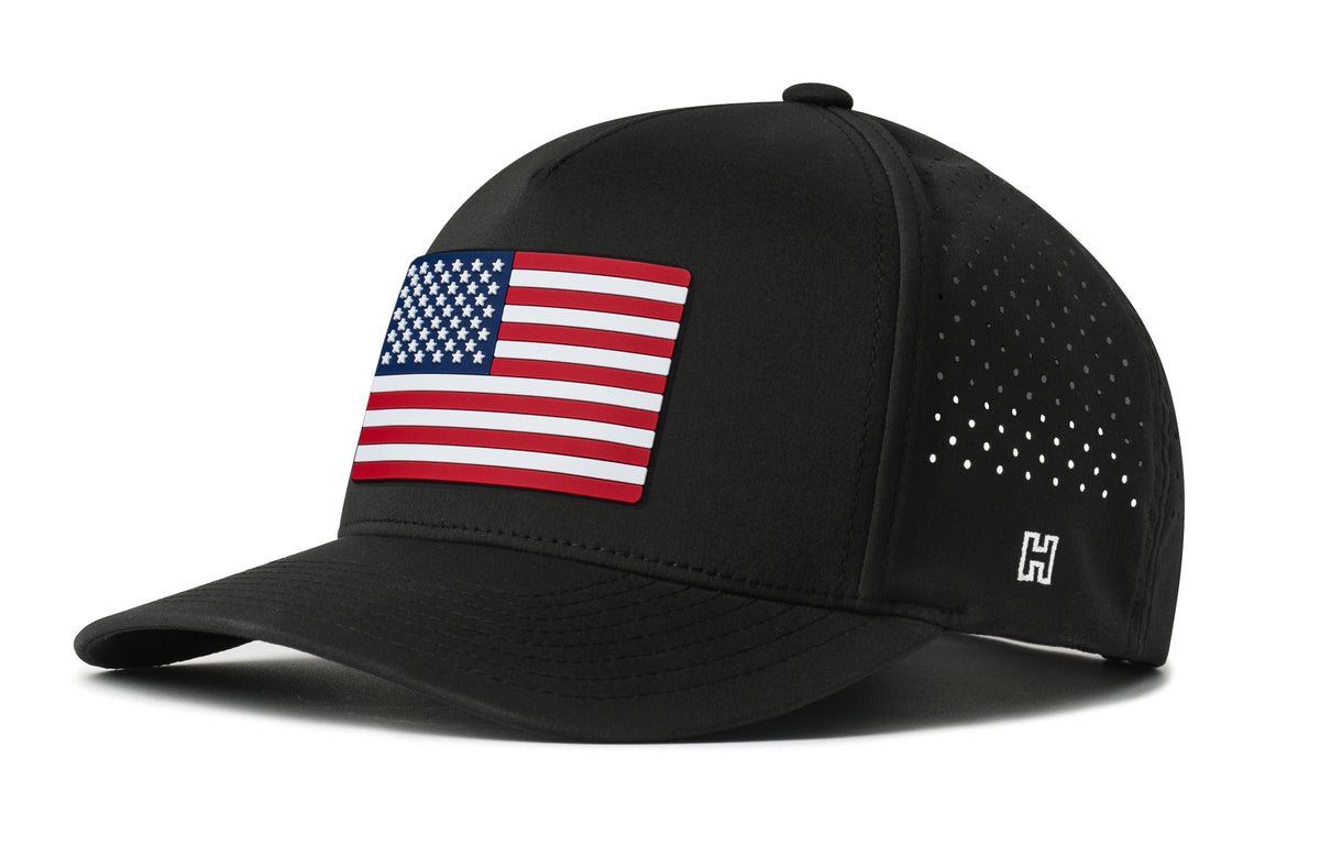American Flag Performance 5-Panel Hat  |  USA Flexfit Snapback