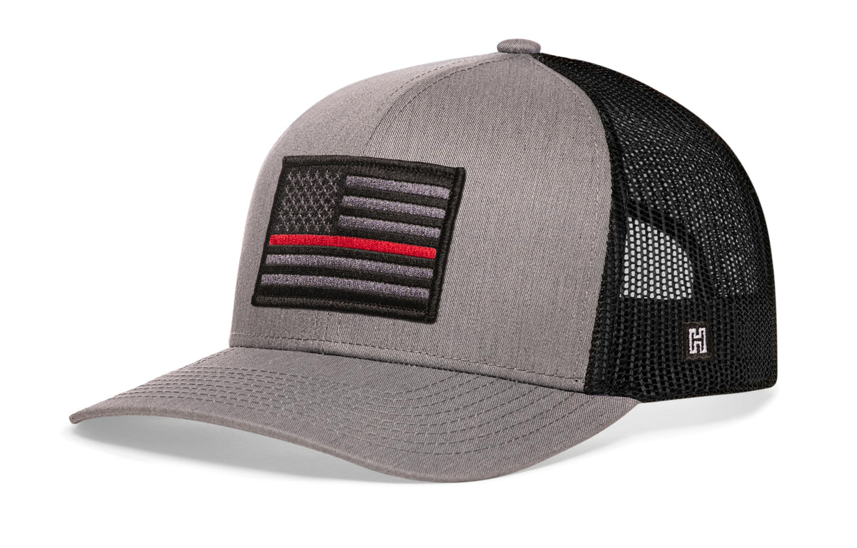 Thin Red Line Trucker Hat  |  Tactical Firefighter Snapback