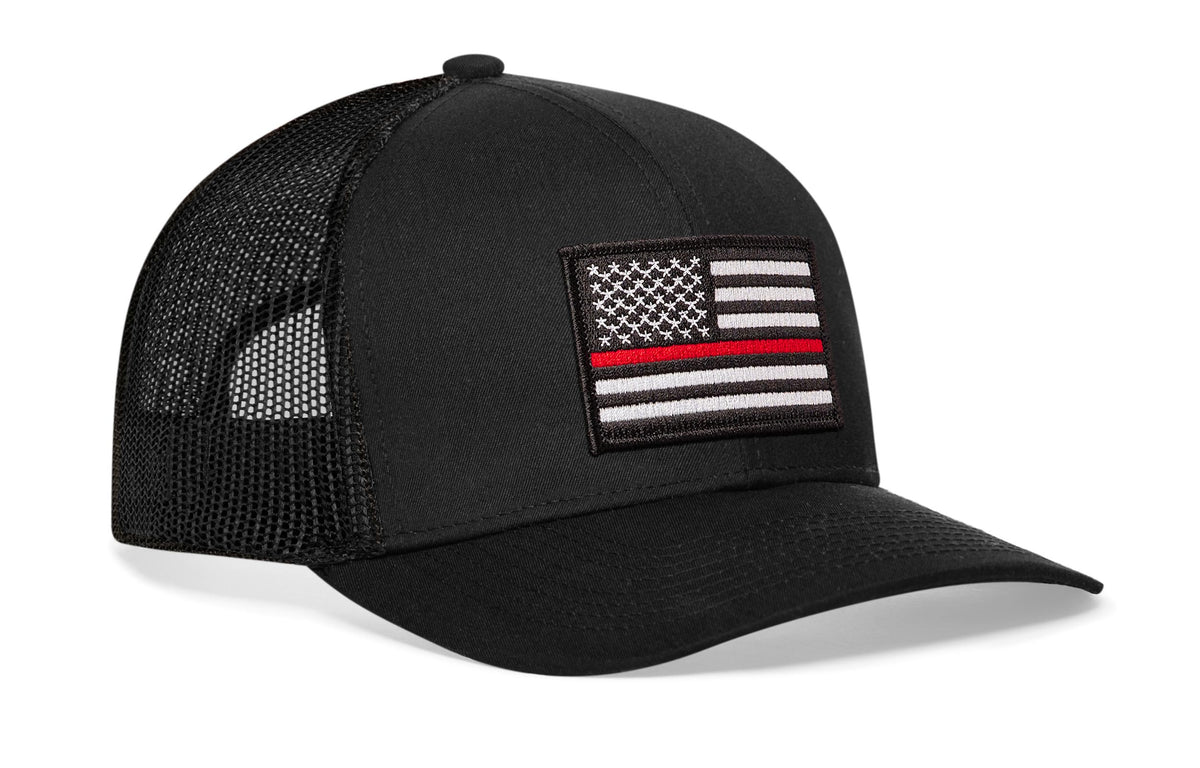 Thin Red Line Trucker Hat  |  Firefighter Snapback