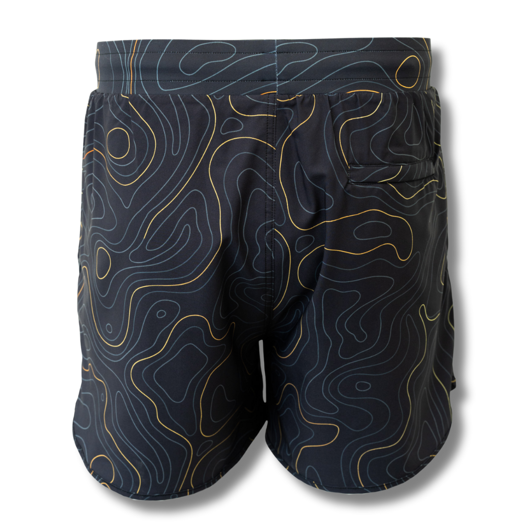 MEN'S | HYBRID SHORT : MIDNIGHT TOPO