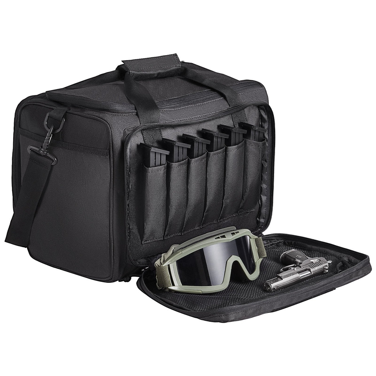 Range Bag for 3 Pistols, with Single Shoulder Strip