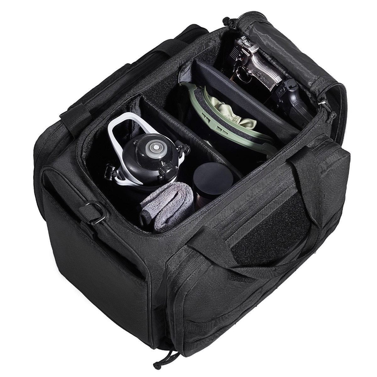 Range Bag for 3 Pistols, with Single Shoulder Strip