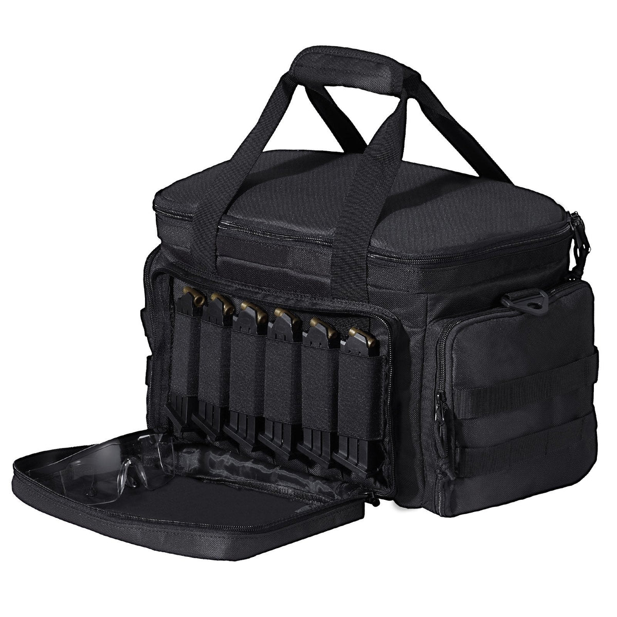 Range Bag for 4 Pistols, with Single Shoulder Strip